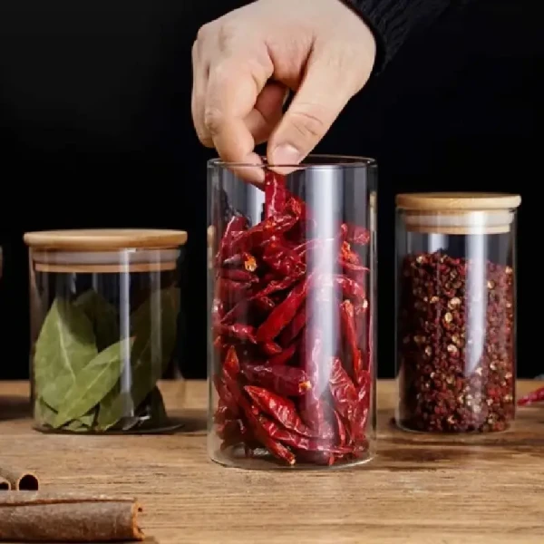 3pc Mini Glass Masala jar...