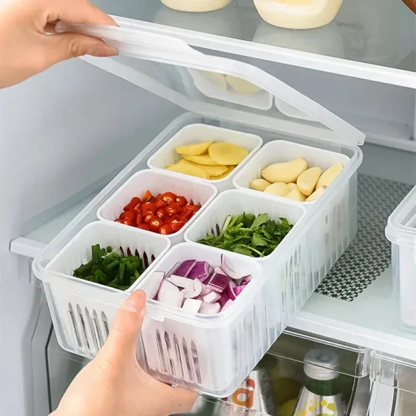 🥬 6 Grid Fridge Storage...