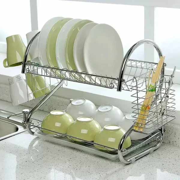 🧺 Premium 2 Layer Dish D...