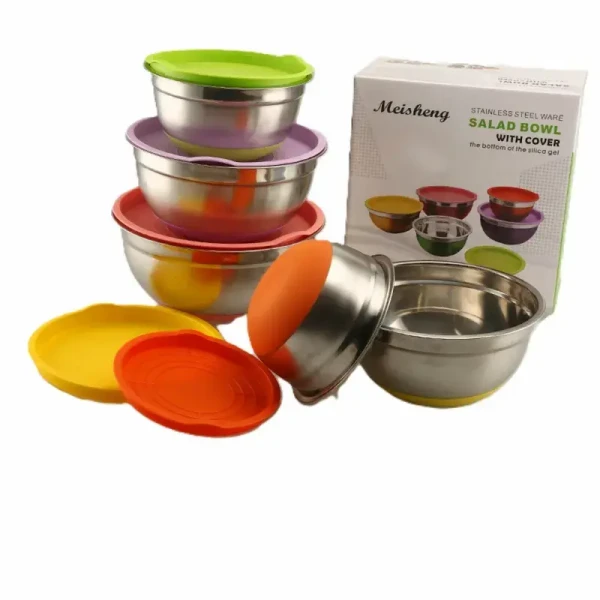 🥗✨ Premium Stainless Steel Salad Bowl with Lid ✨🥗